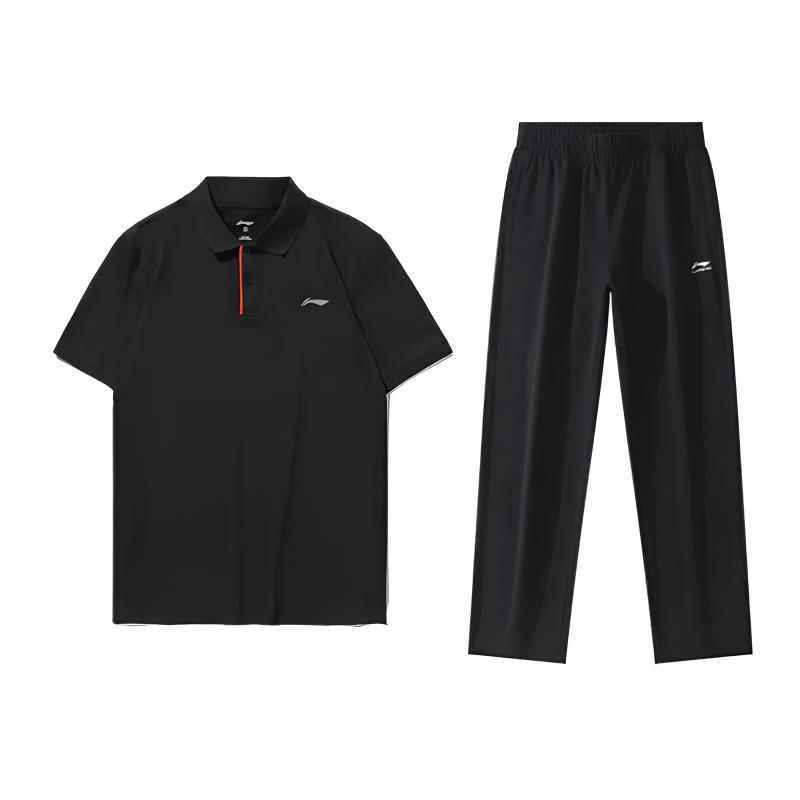 Li Ning Casual Sportswear Unisex Black+Black YPLT027-1+AKLUC03-1
