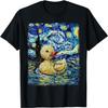 Rubber Duck Ducky Starry Night Painting T-Shirt