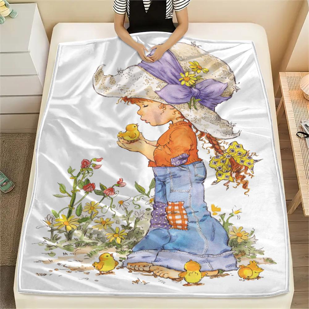1 Stück Sarah Kay Motiv Flanelldecke, Hohe Qualität, Bequem für Alle Jahreszeiten, Heimdekoration, Wärme und Komfort, Perfekt für Weihnachtsgeschenke142
