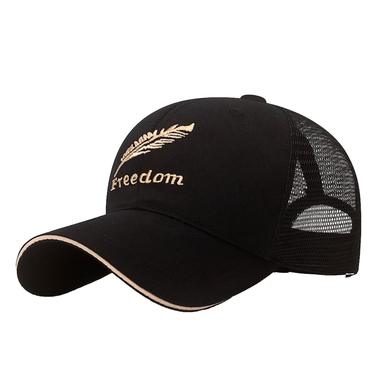 

UV CZA010 [White Fang] Hat, Casual, Embroidered, Cap, Outdoor, Protection, Casual, Men s, Women s, (Black) чёрный