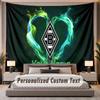 Custom Name Text Tapestry Borussia Mönchengladbach Personalized Polyester Wall Tapestry For Bedroom And Room