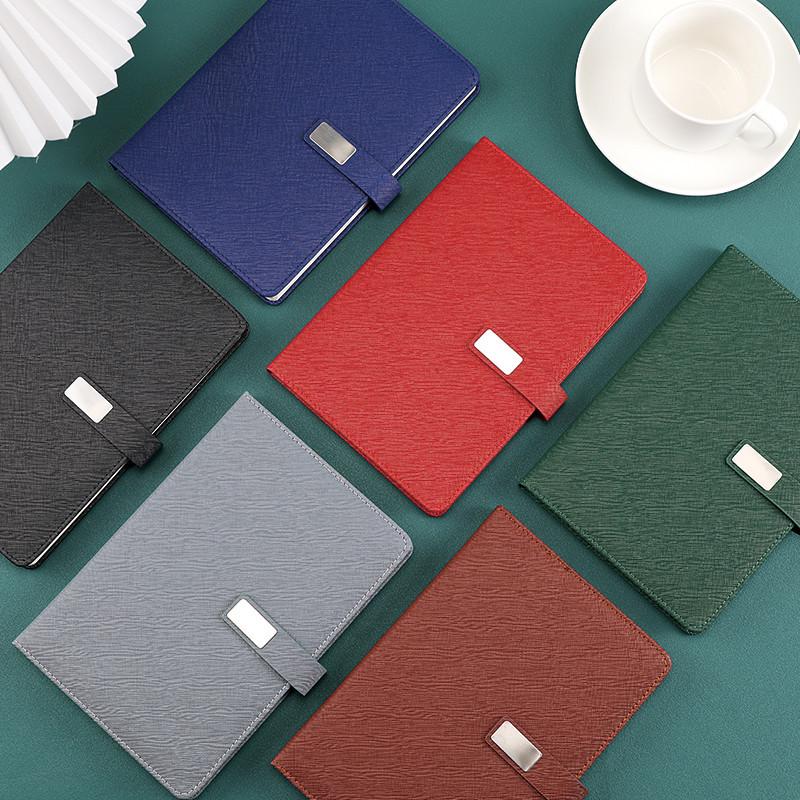 Business A5 Faux Leather Buckle Notebook - Office Stationery for Meeting Minutes and Work Notes.