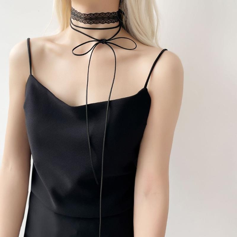 Lace Scarf for Women Long Skinny Belt Necktie Neck Scarf Girls Photo Props Long Neckerchief Skinny Scarf Necktie