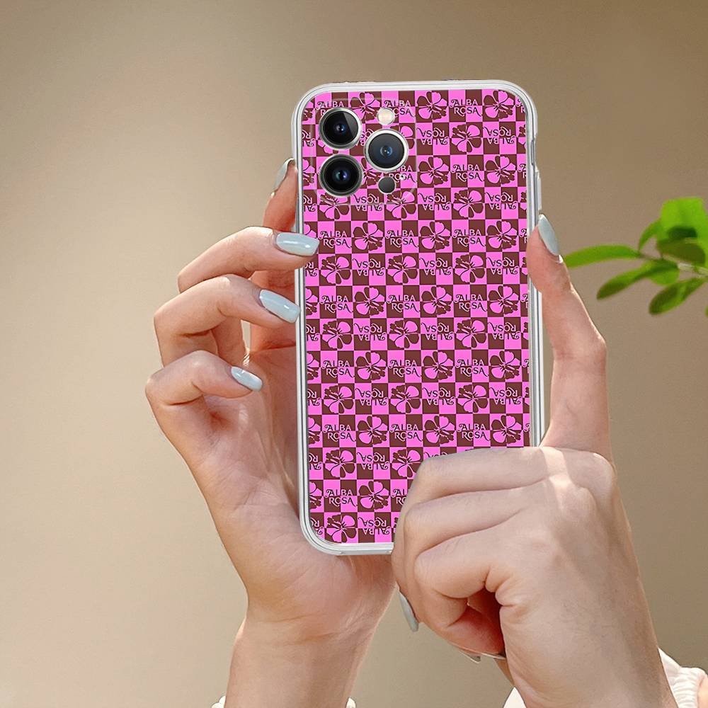 

Fashion A-ALBA R-ROSA Phone Case For IPhone 17 16 15 14 13 12 11 Pro Max Plus Soft Cover Personalized DIY iPhone 14