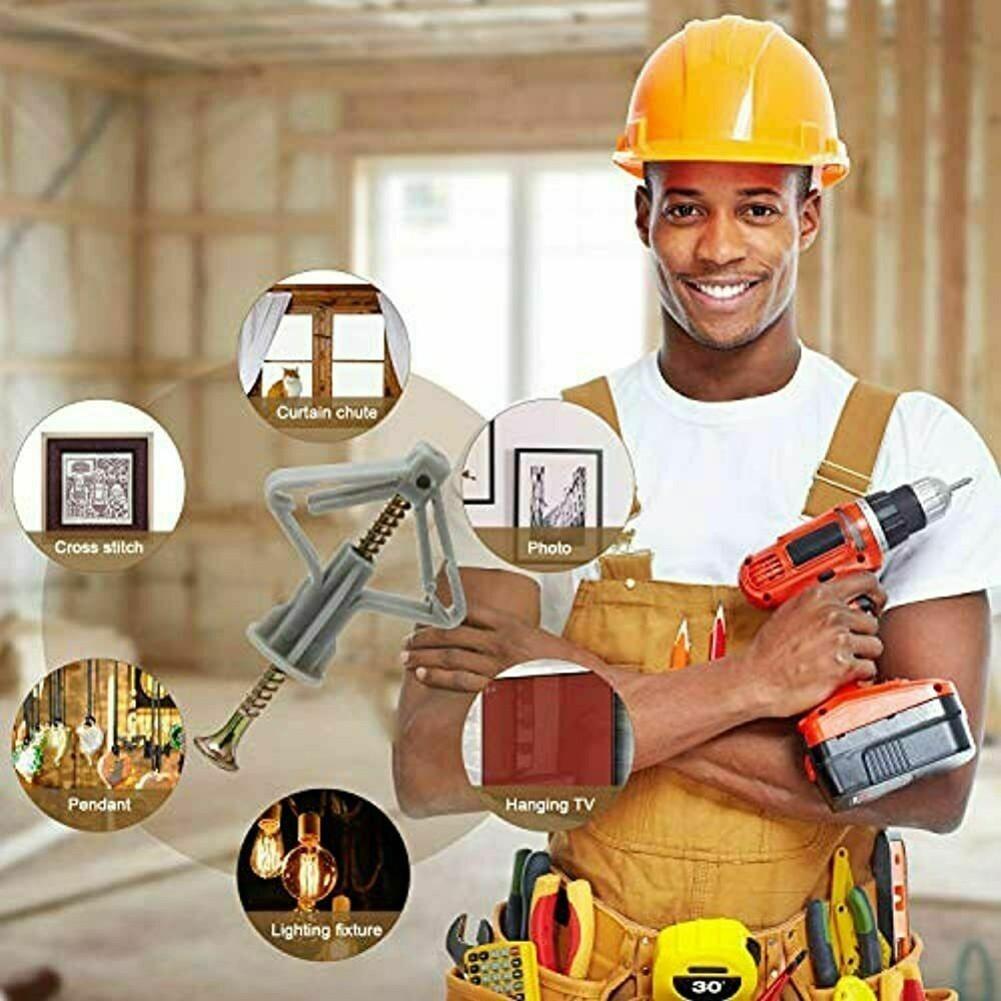 50set Self-Drilling Drywall Anchor Kit - Hollow Wall Anchors with Screws