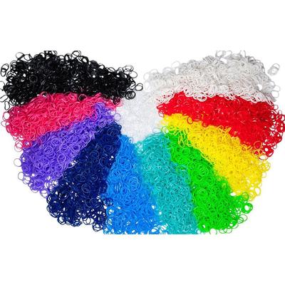 Creativo Arcobaleno Bambini Elastico Fai da Te Tessitura Allacciatura Colore Caramella 600 Pezzi Braccialetto Cavigliera Elastici di Gomma