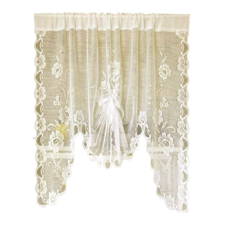 Charm Butterfly Lace Drape for Small Window in Any Room Polyester Curtain Swag & Tiers with No Harmfuls Coating