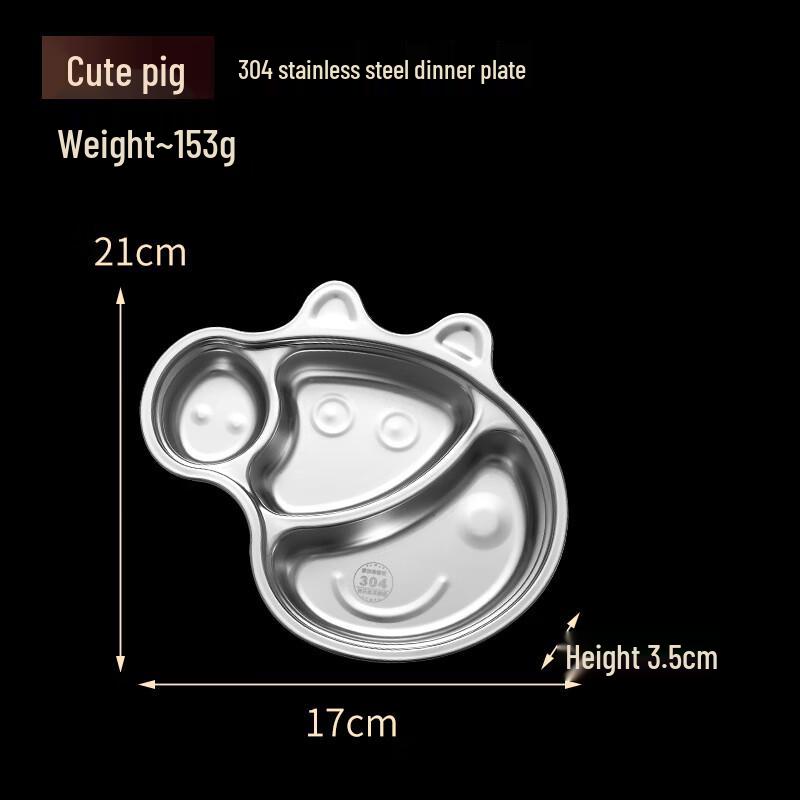 304 Stainless Steel Kids Cartoon Dinner Plate