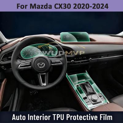 Protective Interior Film Anti-scratch for MAZDA CX-30 2020-2024 Equator Sport Car TPU Center Console Screen Accessories