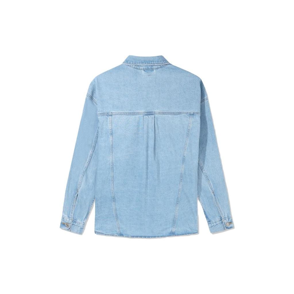 Levis Koszula Jeansowa z Długim Rękawem Jednolita Luźny Krój Codzienna Damska Jasnoniebieska A0811-0001