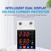 Dual Display 40A 63A 80A 230V Din Rail Adjustable Digital Over Under Voltage Relay Surge Protector Limit Over Current Protection