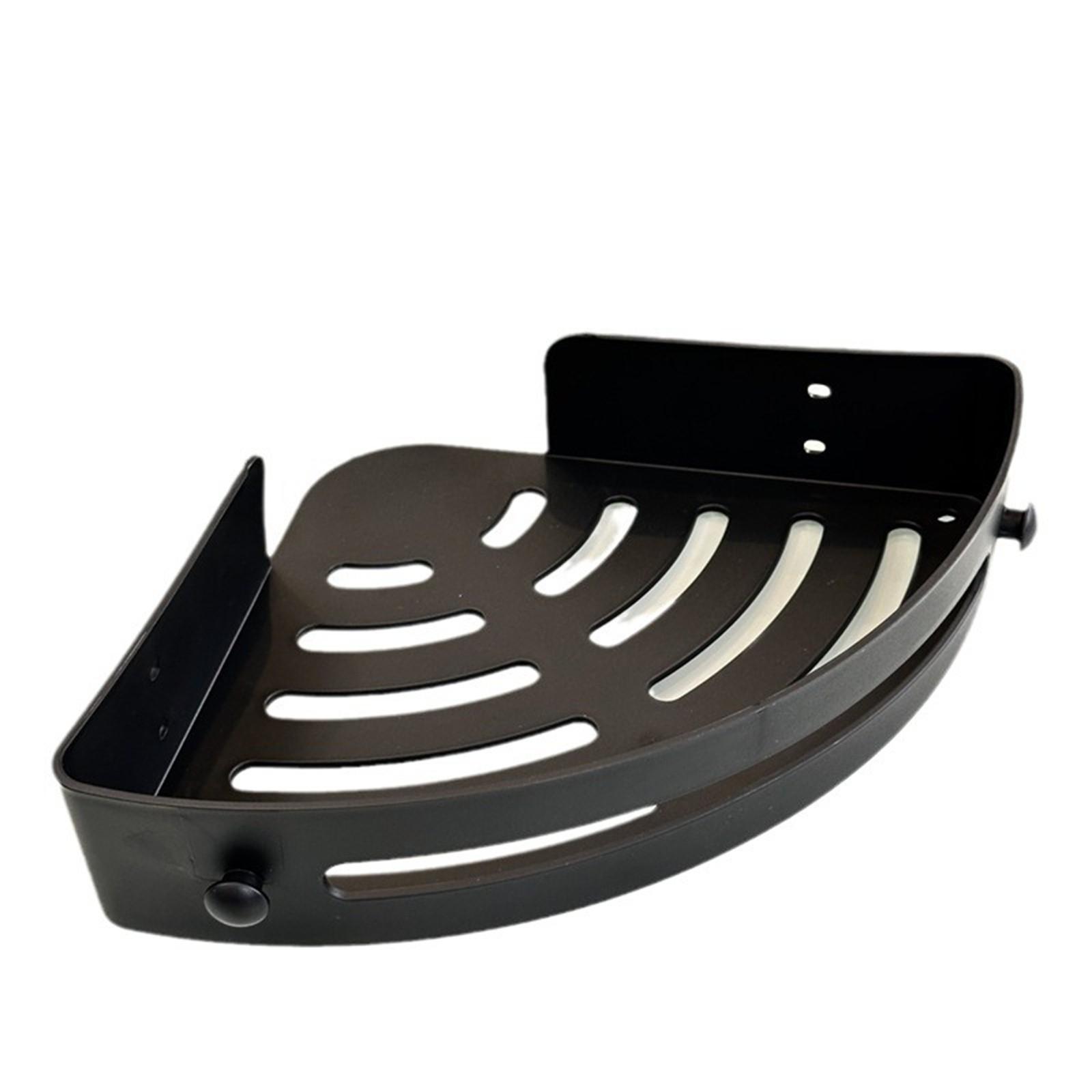 

Одна полка для ванной комнаты, стойка для хранения бытовых принадлежностей для ванной комнаты, черный настенный штатив, стойка для хранения в ванной комнате, хранение One Size чёрный