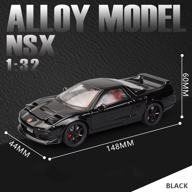 1:32 Simulation Scale Honda NSX Coupe Alloy Mini Car Diecast Metal Scale Car Model Sound and Light Collection Children's Toy Boy Gift Trendy Ornaments