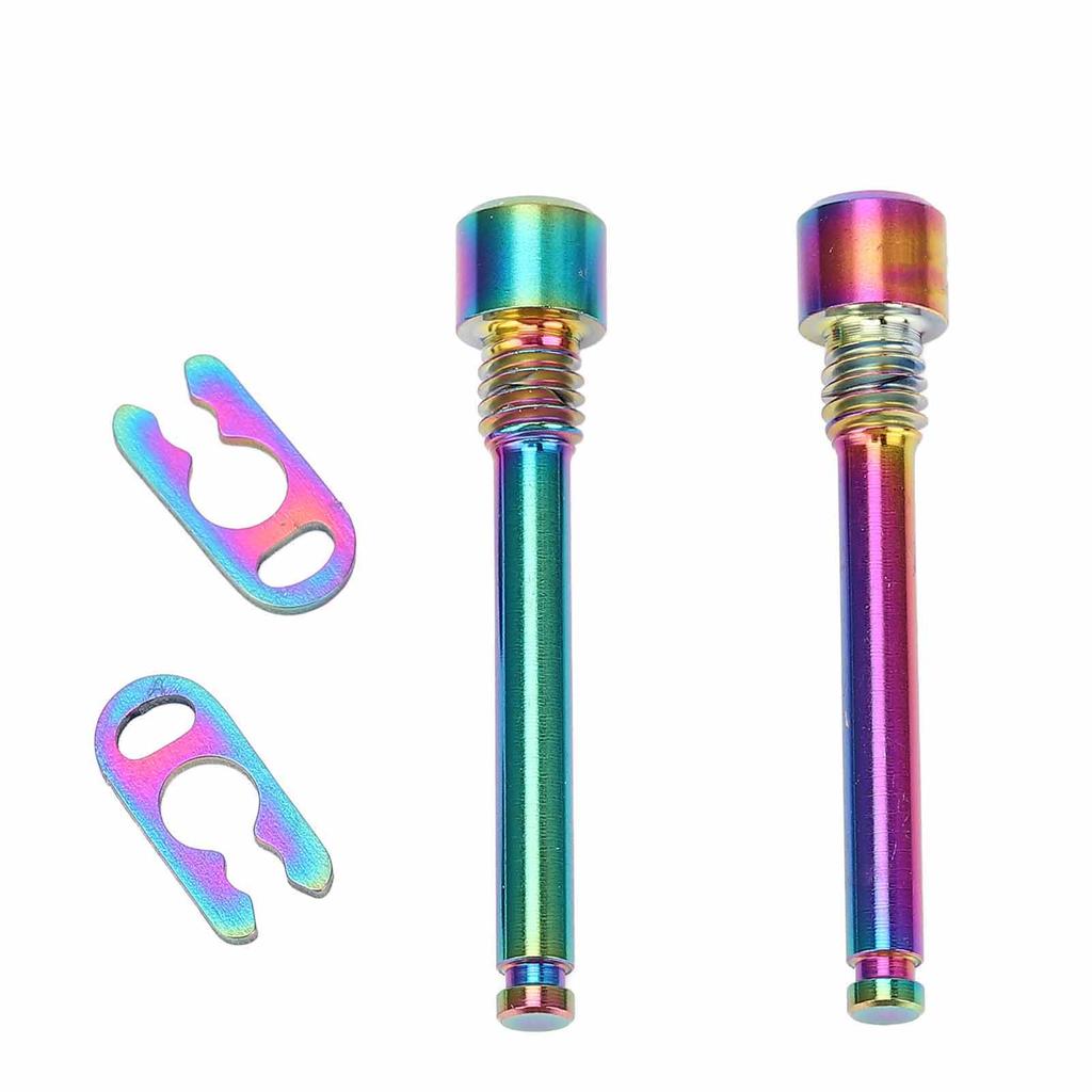 4PCS Mountain Bike Disc Brake Clip Thread Pin Ti Alloy CNC Machining Disc Brake Clip Fixing Screw Fo