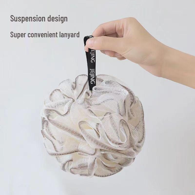 Extra Large Durable Bath Flower Ball - Soft & Non-Dispersing Bath Scrubber