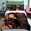 Betty Boop Duvet Cover Set - Without Core & Quilt, Lightweight Machine Washable, Anime Style Gaming Bed Set