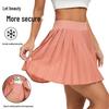 Pleated Low Waist Anti-Exposure Running & Fitness Tennis Skirt with Pockets