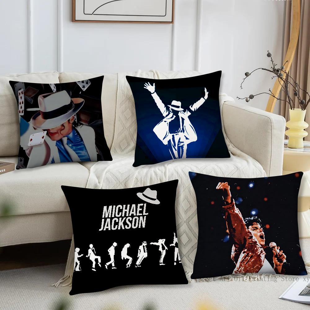 Povlak na polštář M-Michael Jackson Čtvercový polštář Ložnice Pohovka Volný čas Pohodlný polštář Auto Obývací pokoj Domácí dekorace