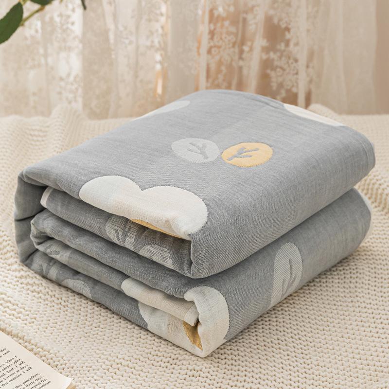 Class A Cotton Six-layer Gauze Children Throw Blanket Couch Soft Towel Quilt Single Double Summer Air Conditioning Cover Blanket For Kids Adult