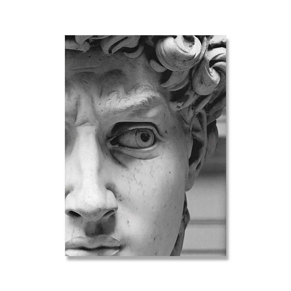 Moderne Apollo Marmorskulptur Wandkunst David Graffiti HD Leinwand Poster Drucke Heim Schlafzimmer Wohnzimmer Dekoration Geschenke