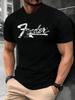 Summer New Cotton Fashion Casual Fanta Jimi Hendrix Fanta Electric Guitar Print Pattern Mens Short Sleeved Tshirt Street