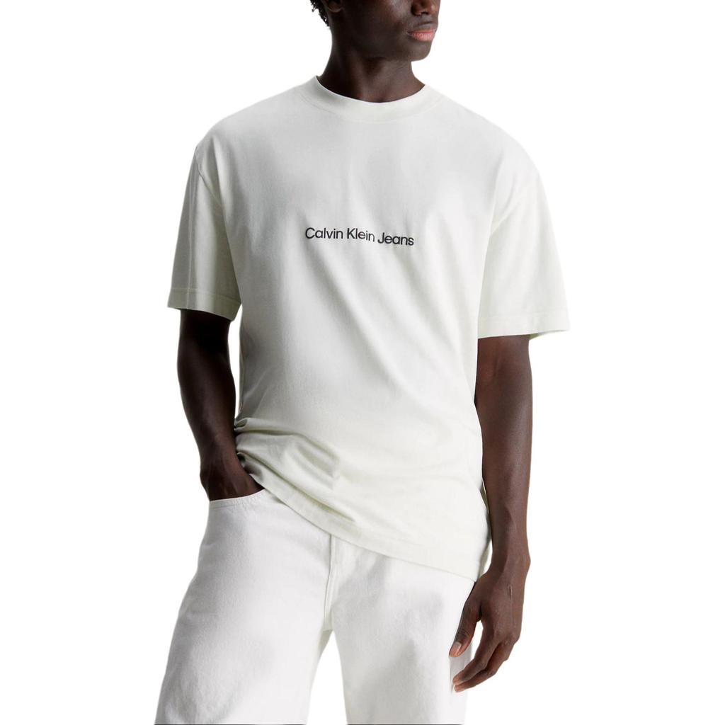 CALVIN KLEIN Relaxed Back Logo T Shirt T Shirt Men's White J30J325492-CGA