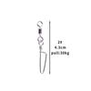 50pcs/ Stainless Steel Fishing Connector 8-word ring connector Rolling Snap Swivels Fishing Tackle Lure Tool