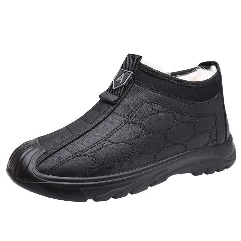 cloth shoes men's cotton shoes winter velvet warm men's shoes soft sole non-slip middle-aged and elderly father