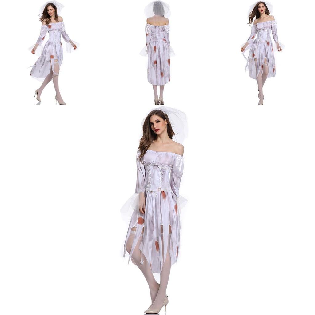 Elegant Zombie Corpse Bride Costume For Women Perfect For Halloween And Cosplay Events