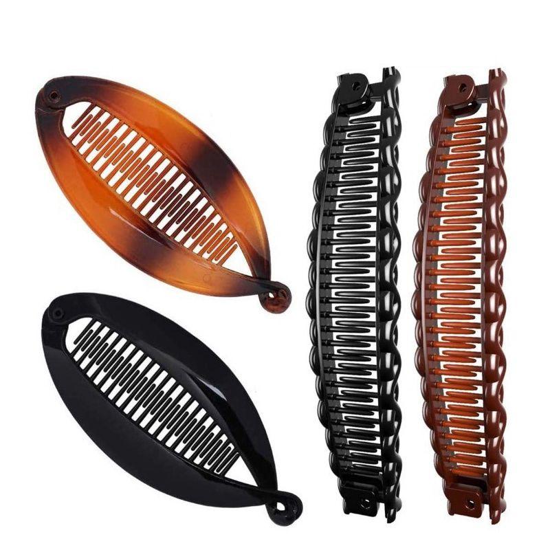 Hot Banana Clip Hair Comb Hair Band Fashion Set Fish Clip Hair Comb Lazy European and American Banana Hair Clip