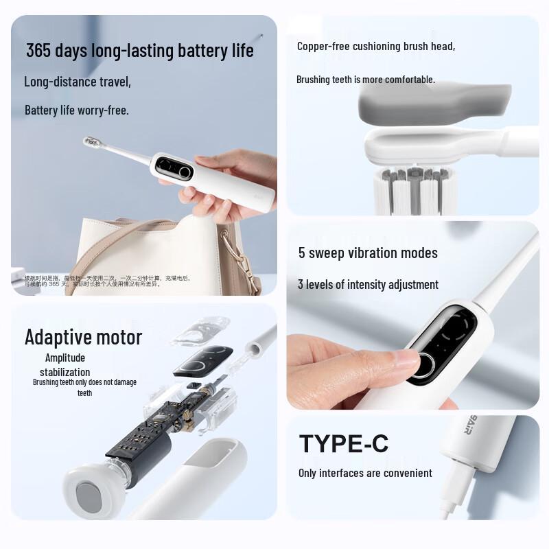 Bayer I7 Smart Sonic Electric Toothbrush with Sterilization CN Plug (adapter Included)