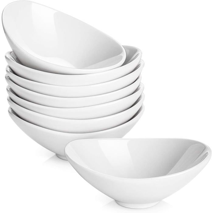 Saucenschalen - DOWAN - 8er-Pack - Keramik - 89 ml - Weiß