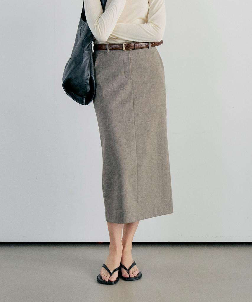 Notia Ordinary Long Skirt - Sand Beige