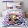 Cartoon Pattern Bedding Quilt Set Quilt Cover Pillowcase Home Decoration Birthday Gift (1 * Duvet Cover + 2 * Pillowcase, Without Core)