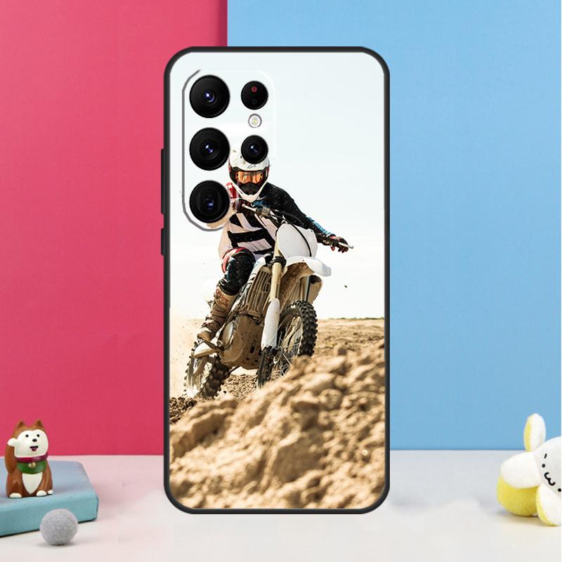 Moto Cross Motorcycle Sports Case For Samsung Galaxy S24 S26 Ultra S20 S21 S22 S23 S25 Plus S10 S25 FE Back Cover Shell