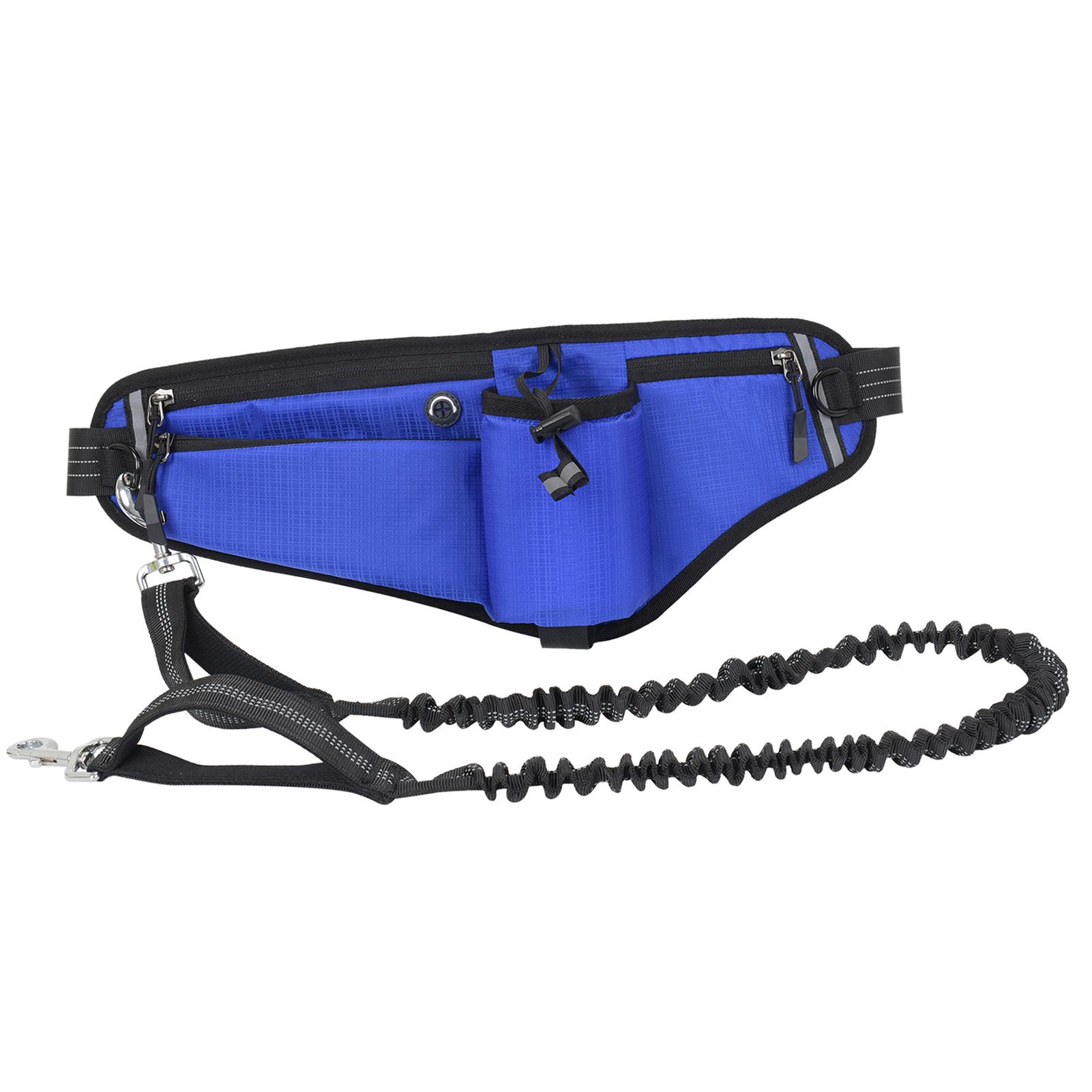 Поводок для собак Hands Free, поясная сумка, водонепроницаемая, ночная, светоотражающая, большой емкости для уличной собаки Green dark blue Rose red Dark