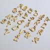 French Bamboo Joint Gold Letter Pendant Necklace - Retro Clavicle Chain Style for Women