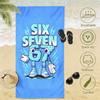 Educational Cartoon Characters Beach Towel Flat Print Blue Block Numbers Microfiber Bath Towel for Boys Birthday Gift Dorm