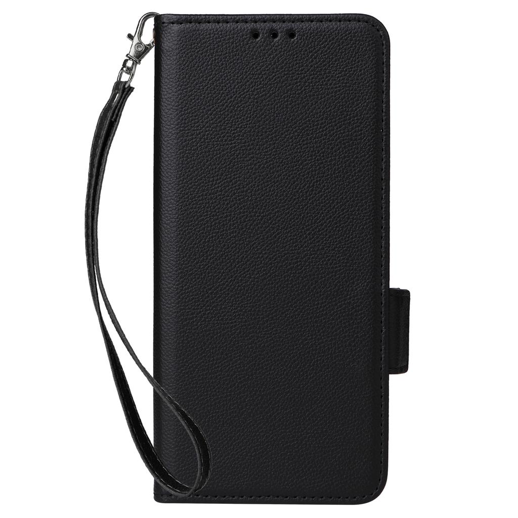 For Xiaomi 15T Case Litchi Texture Wallet Leather Phone Cover with Wrist Strap
