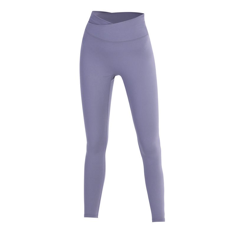 

Export Yoga Pants Spring/Summer Naked Women Seamless Outwear Sports Running Gym Comfortable Tight High Waist Butt-Lift Underwear Light purple Light purple L