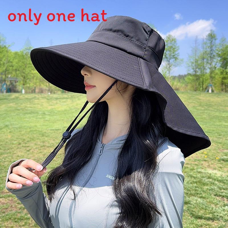 Sun Protection Sun Hat For Women With Wide Brim And Face Cover Summer Fashion Cap
