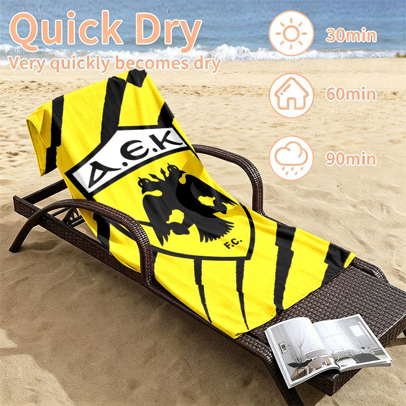 AEK Athens Beach Towels Also Serve As Bath Towels Summer Essential a Musthave for the Outdoors the Beach and the Pool