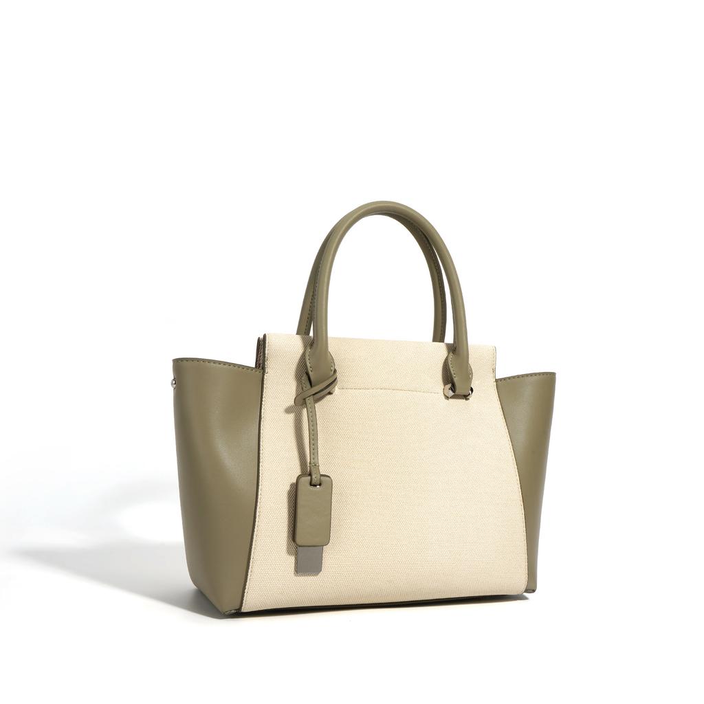 New Large-capacity Cowhide Tote Bag 2025 Spring and Summer Simple Commuting Versatile Contrasting Color Shoulder Handbag Underarm Bag