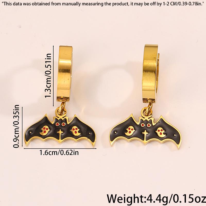 Luxurious Halloween Stainless Steel Pumpkin, Skull & Mummy Earrings