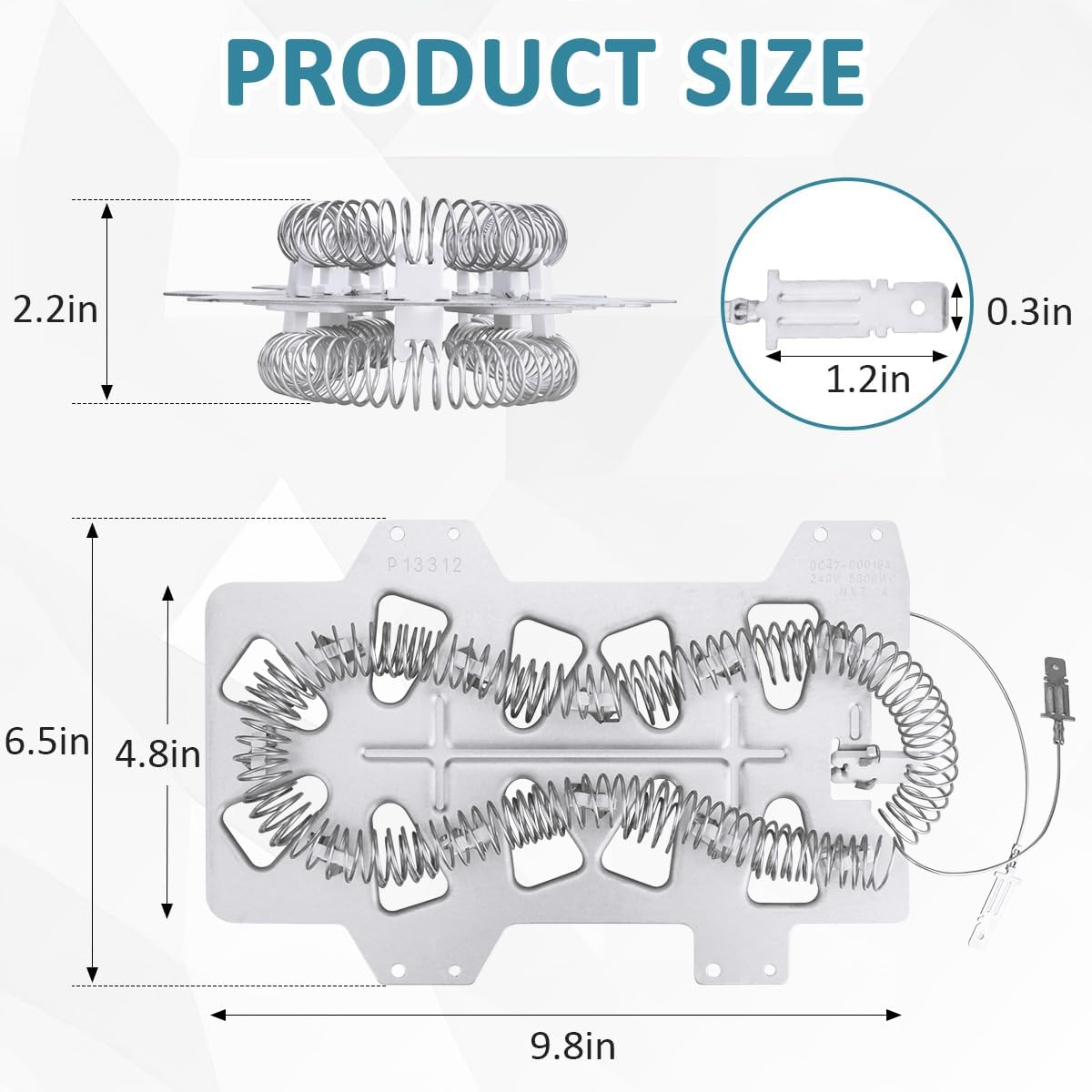 Samsung Dryer Heating Element - DV419AEW/XAA, DV42H5200EF/A3, DV50F9A6EVW/A2, DV405ETPAWR/AA Dryers