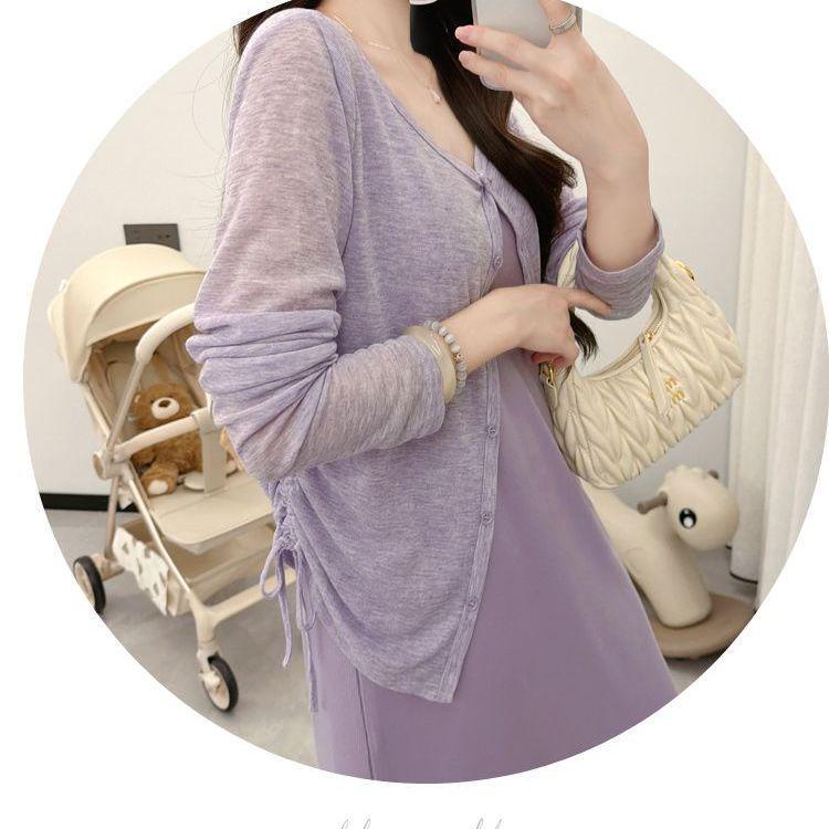 

Plus Size Women s Spring & Autumn Maternity Cardigan and Skirt Set X-Large