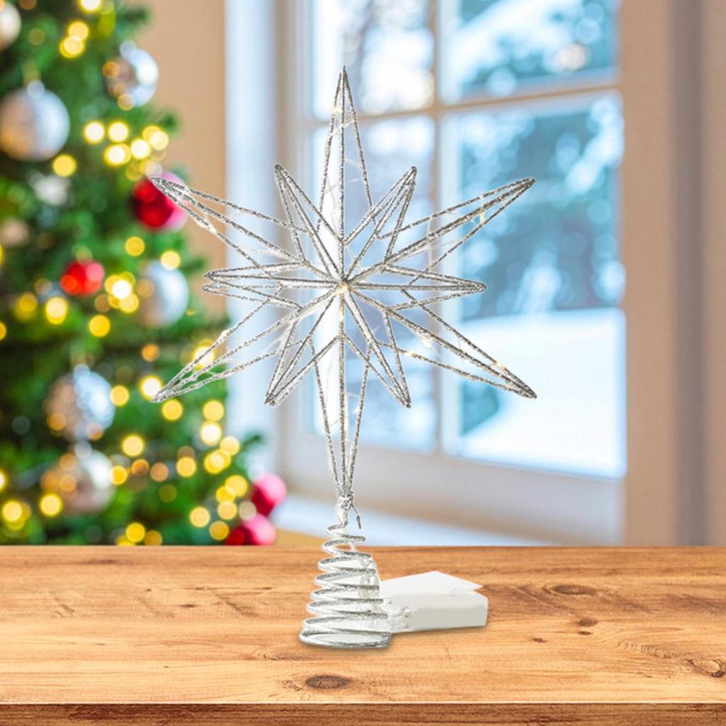 Weihnachtsbaumspitze Stern Aufsatz Kreativ Klassisch Dekorative Verzierung Glitzer