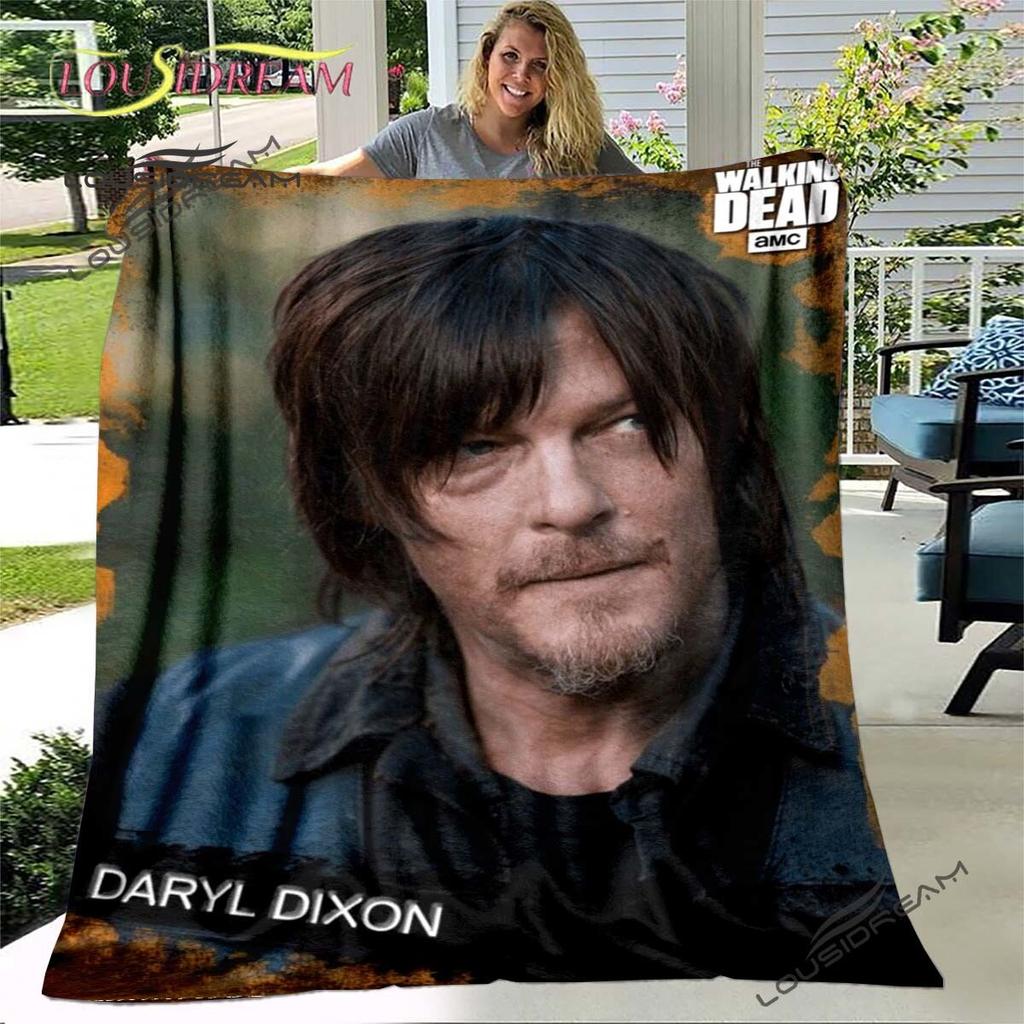 Daryl Dixon The Walking Dead Throws Blanket Horror TV Series Sofa Blanket for Adults and Children Bedroom Living Room Decoratio