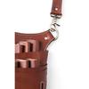 KK Authentic Handmade Premium Leather Scissor Case for 6 Scissors Leather (Sanshiro Market) (Genuine Strap, Brown)