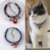 Handmade pet hand-woven lucky cat collar cartoon bell jewelry neck ring hand-woven